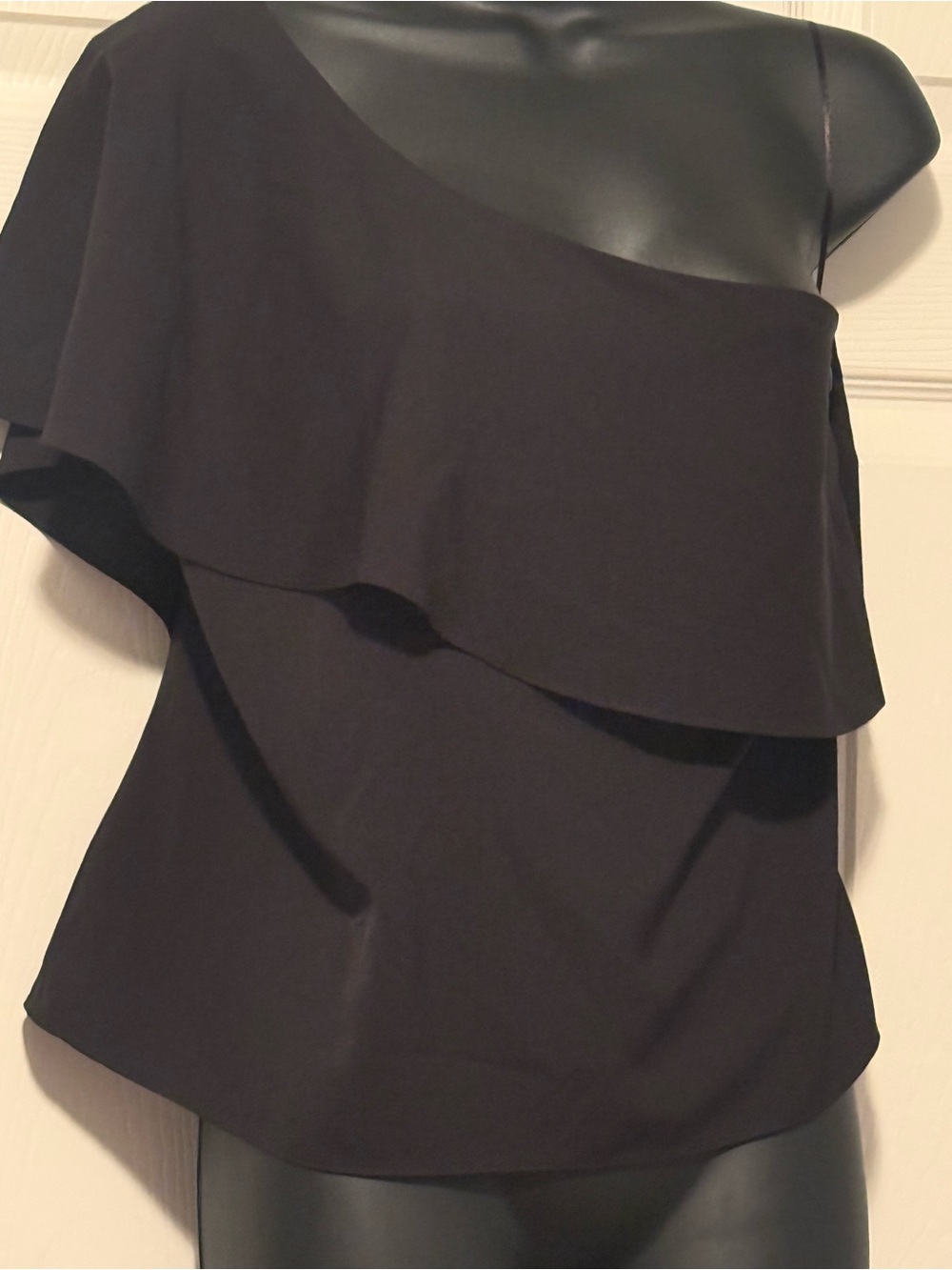 Sachin + Babi One-Shoulder Ruffle Top - Black
